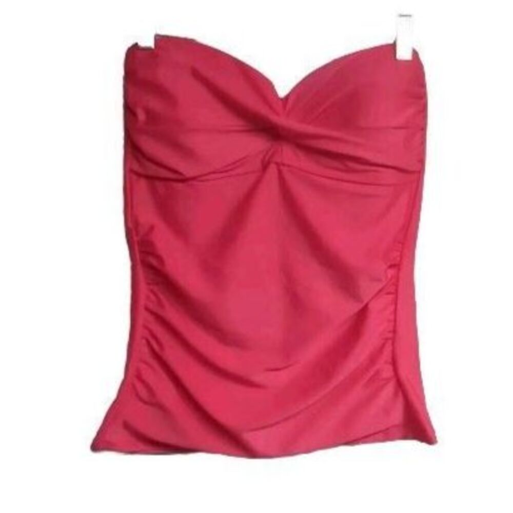 NWT Sunproof By Weatherproof Swim Top Strapless Women Size 9 Paradise Pink NEW